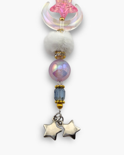 Lunas Wand Bag Charm in Pink