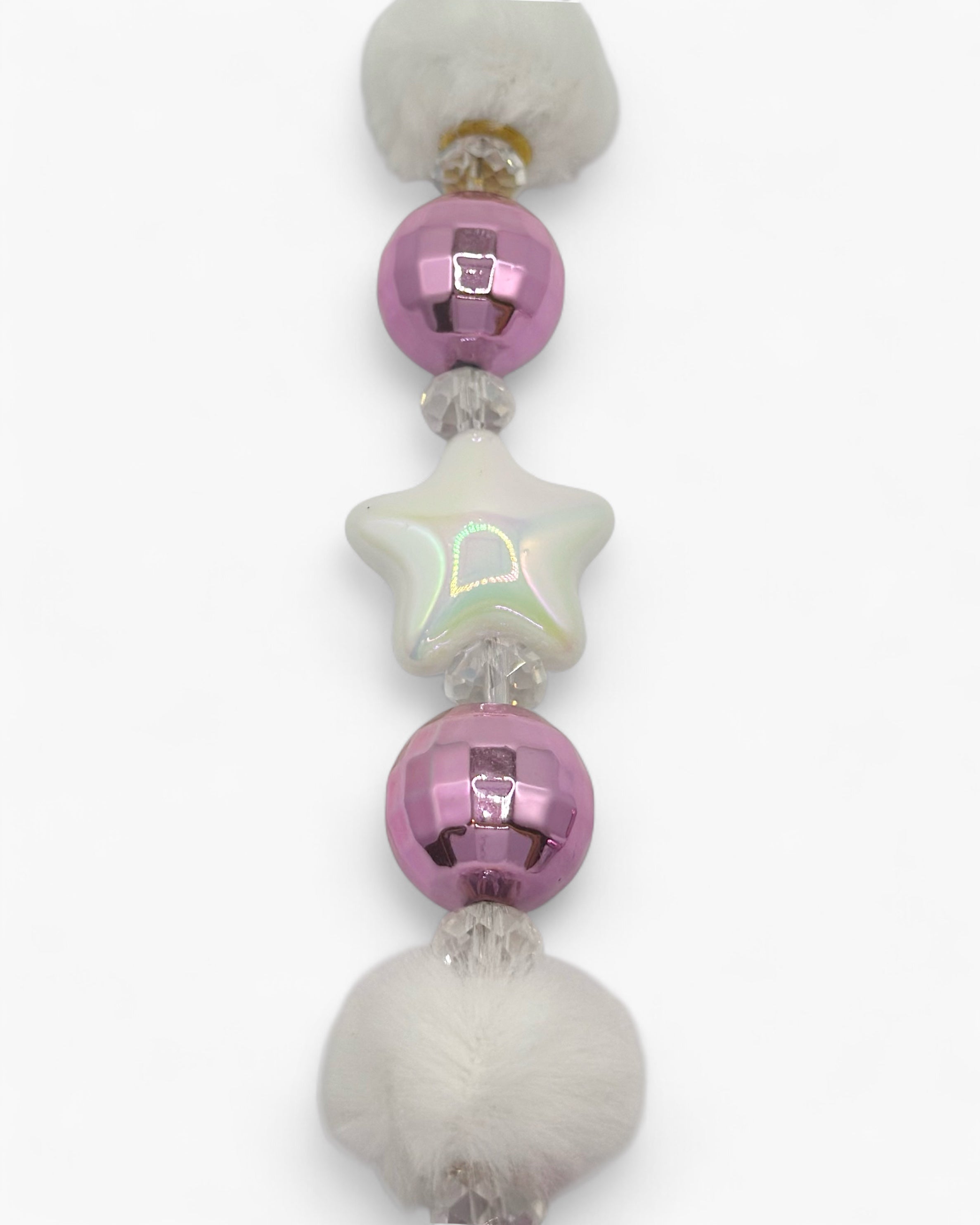 Twinkle Twins Phone Charm in Plush White