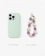 Twinkle Twins Phone Charm in Plush White