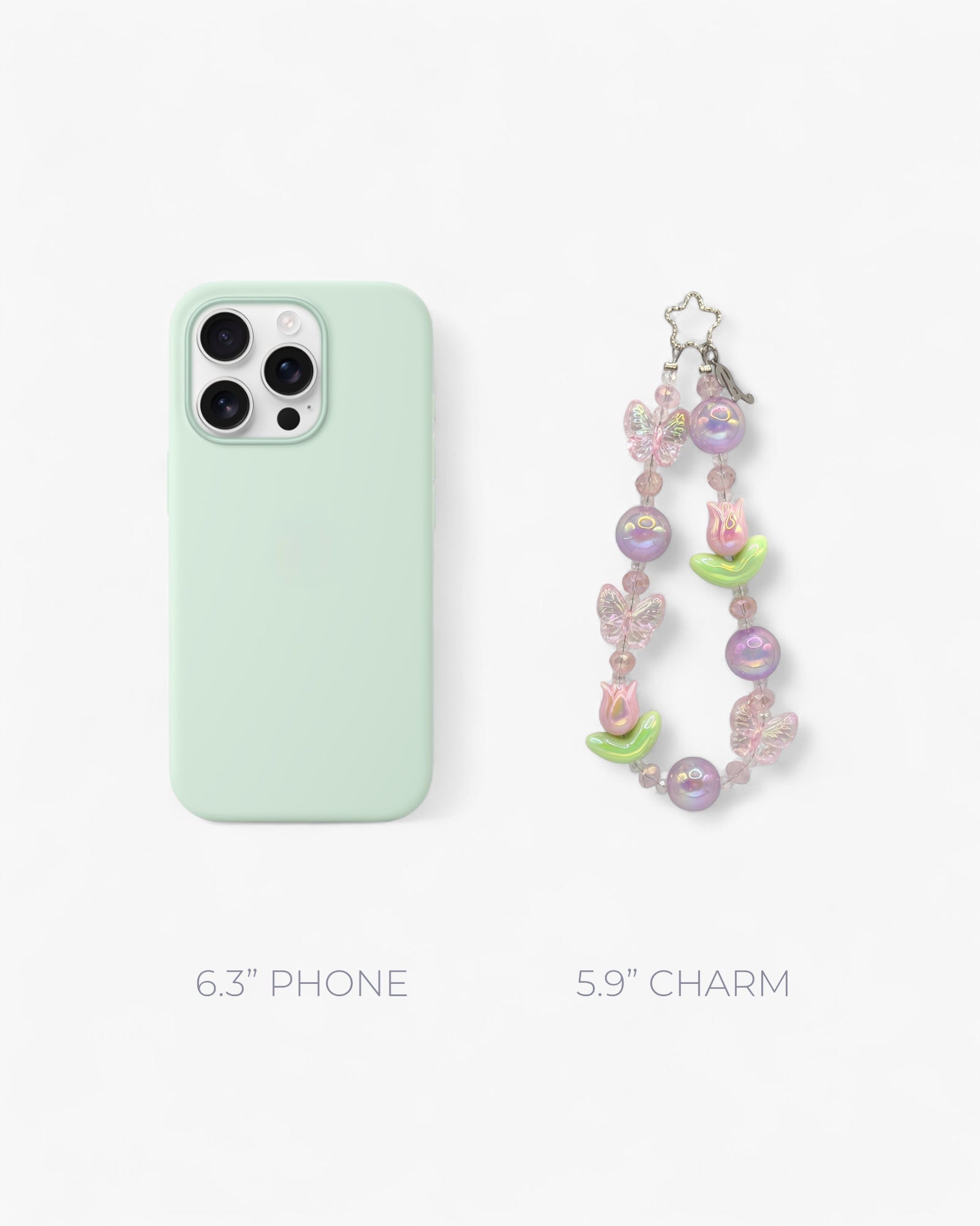 Papillon Garden Phone Charm in Lilac