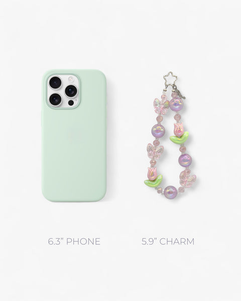 Papillon Garden Phone Charm in Lilac