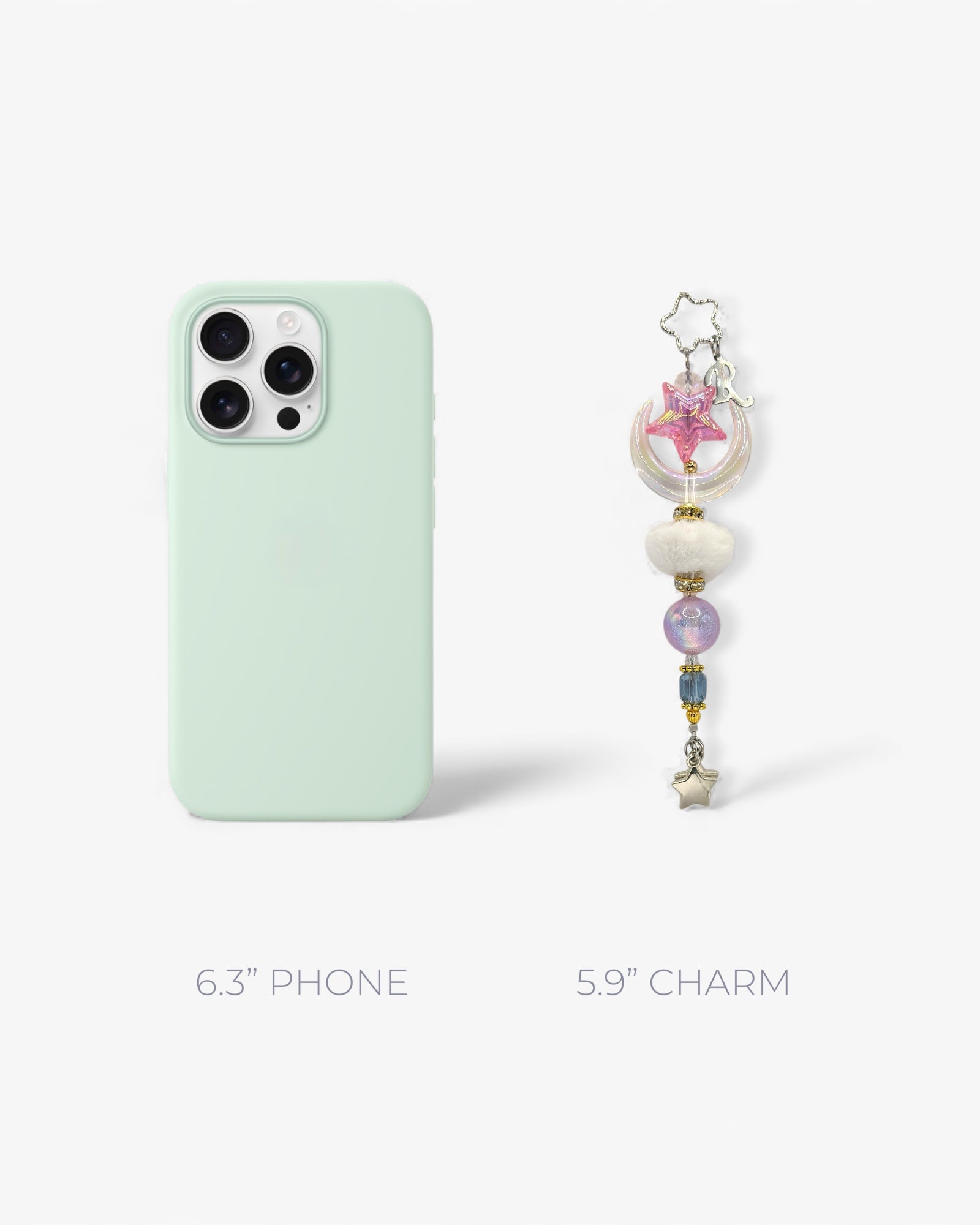 Lunas Wand Phone Charm in Pink