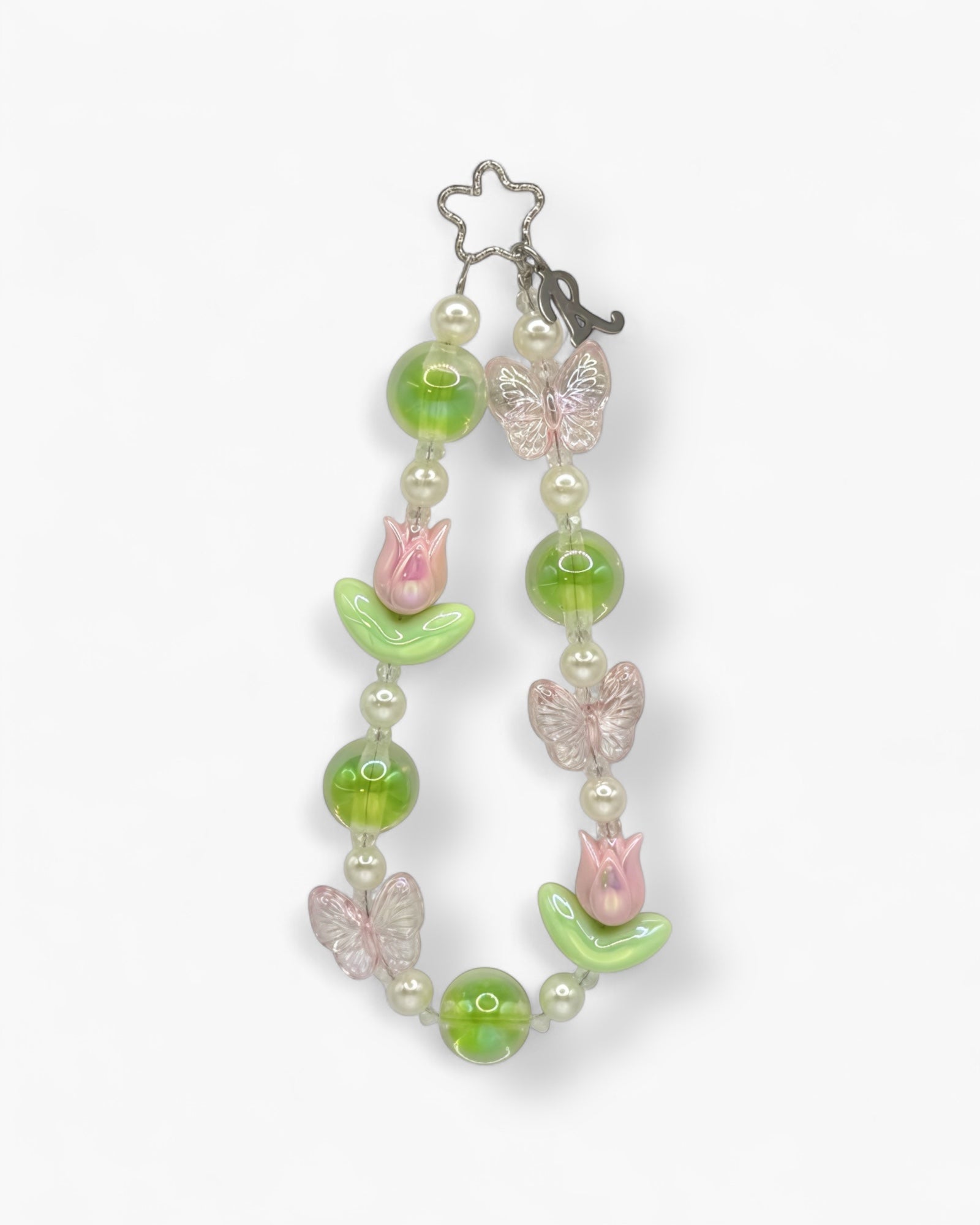 Papillon Garden Phone Charm in Green