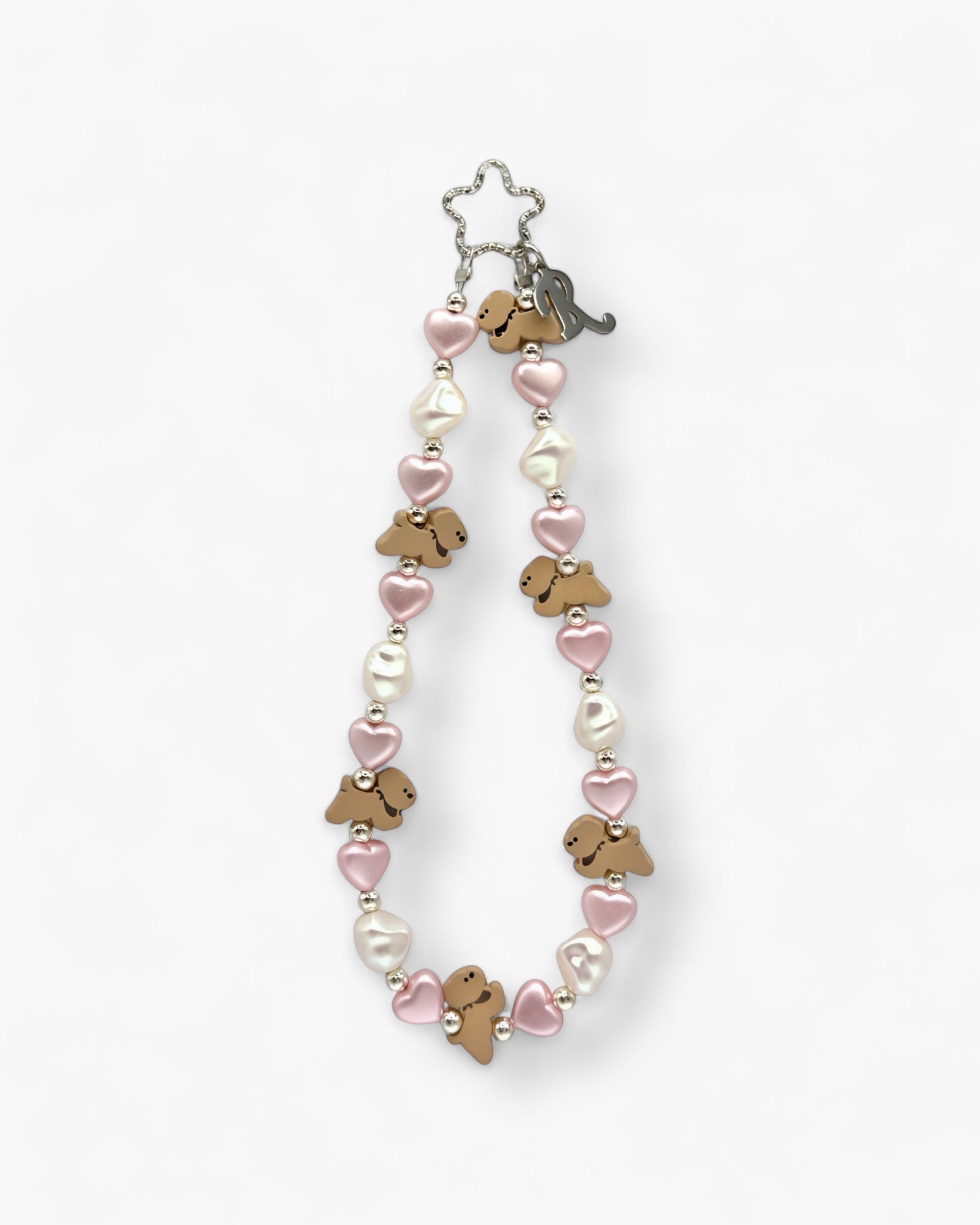 Puppy Love Phone Charm in Brown