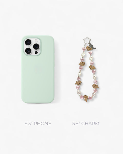 Puppy Love Phone Charm in Brown