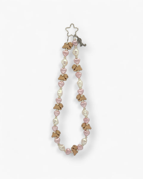 Puppy Love Phone Charm in Brown