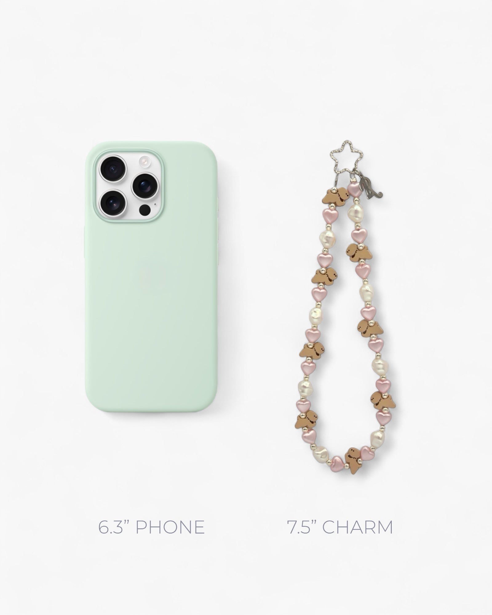 Puppy Love Phone Charm in Brown