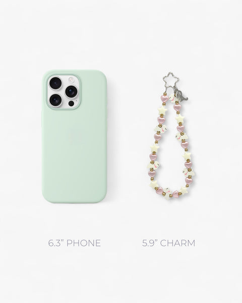 Puppy Love Phone Charm in White