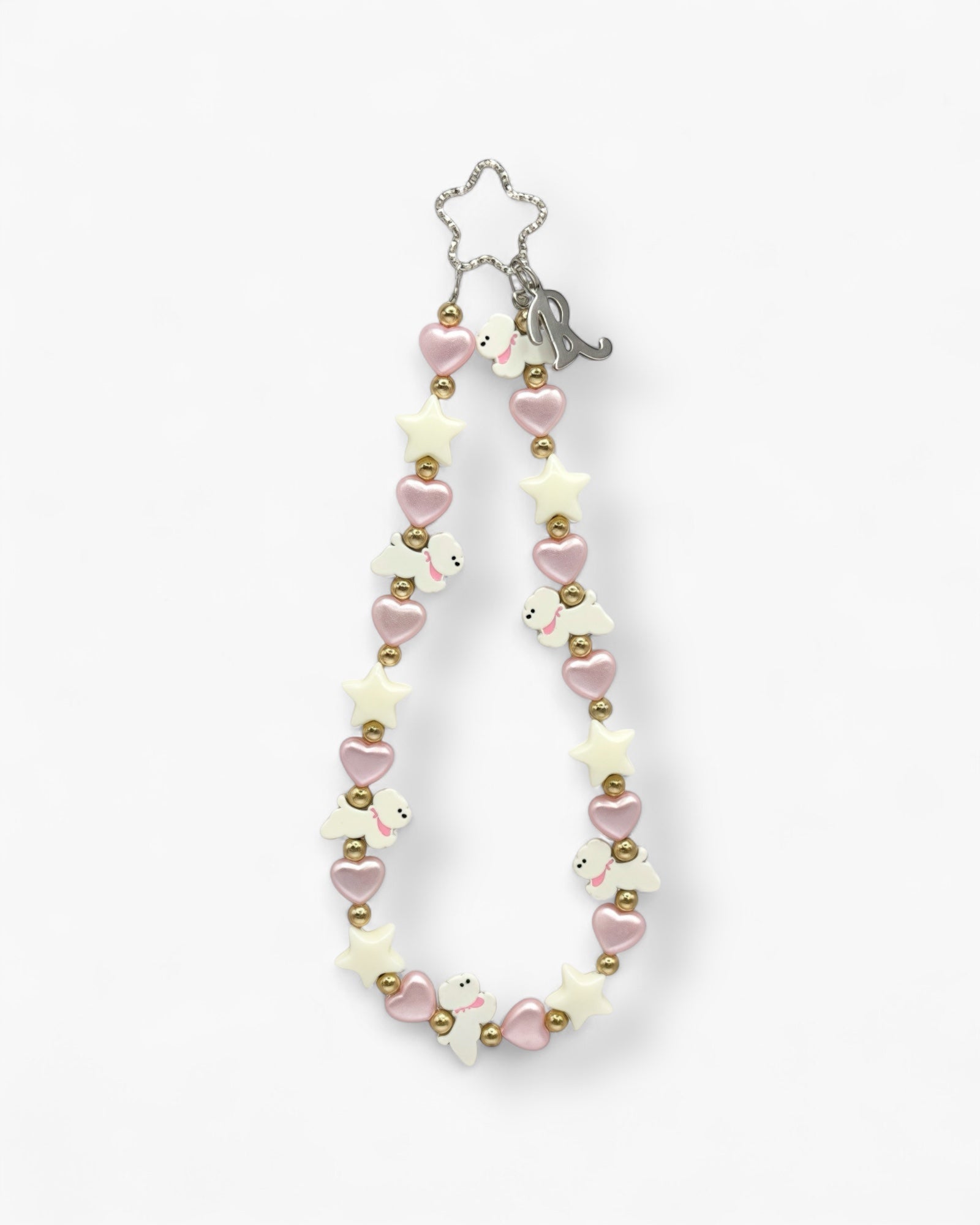 Puppy Love Phone Charm in White