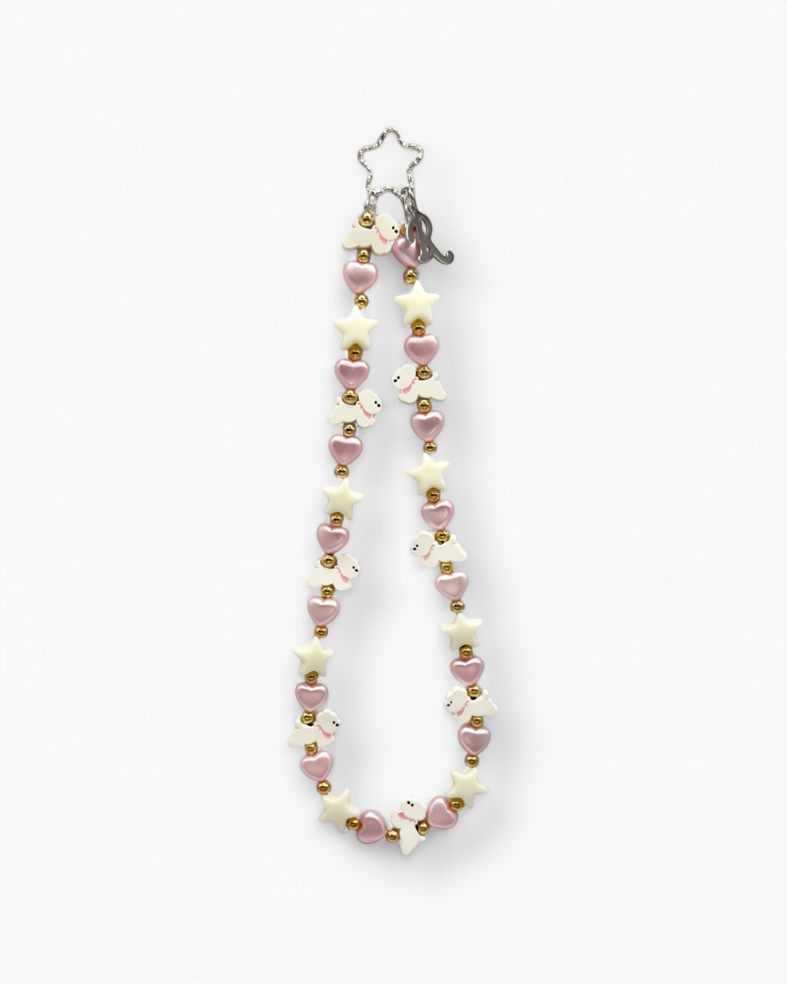 Puppy Love Phone Charm in White