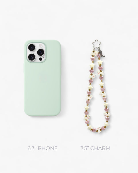 Puppy Love Phone Charm in White