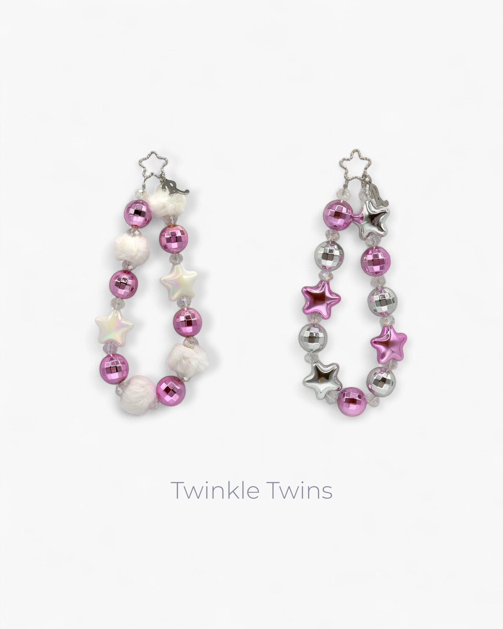 Twinkle Twins Phone Charm in Plush White