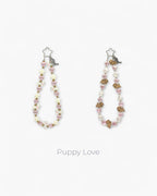 Puppy Love Phone Charm in Brown