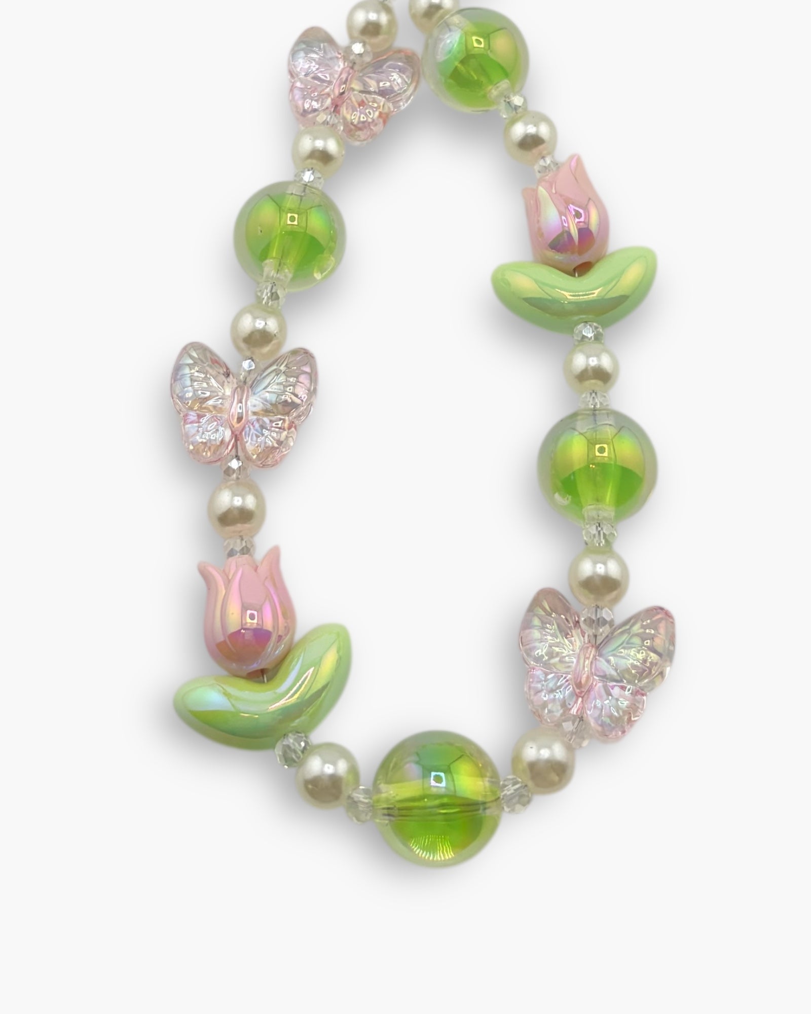 Papillon Garden Phone Charm in Green